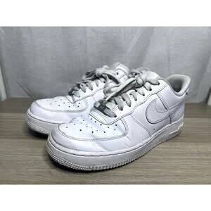 Nike AF1 dd8959-100 2007 Low Top White Leather Basketball Sneakers